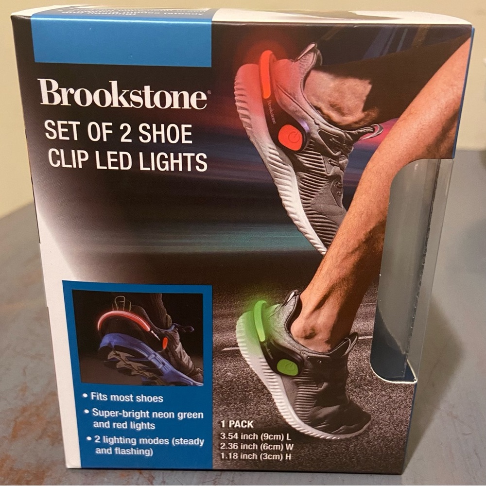 NWT Brookstone Set of 2 Shoe Clip LED Lights